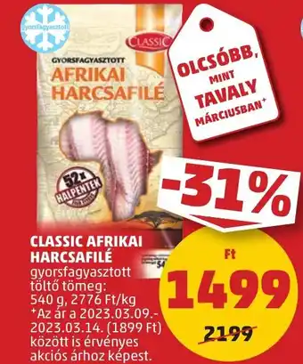PENNY CLASSIC AFRIKAI HARCSAFILÉ 540g ajánlat