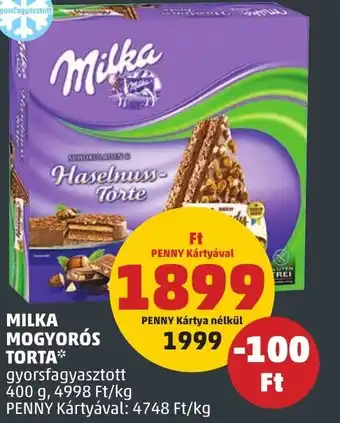 PENNY MILKA MOGYORÓS TORTA 400g ajánlat