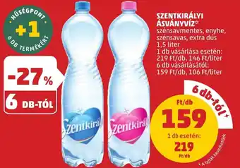 PENNY SZENTKIRÁLYI ÁSVÁNYVÍZ 1,5l ajánlat