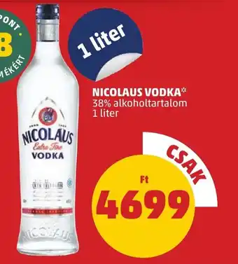 PENNY NICOLAUS VODKA 38% 1l ajánlat