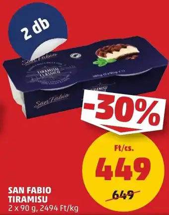 PENNY SAN FABIO TIRAMISU 2x90g ajánlat