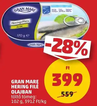 PENNY GRAN MARE HERING FILÉ OLAJBAN 102g ajánlat