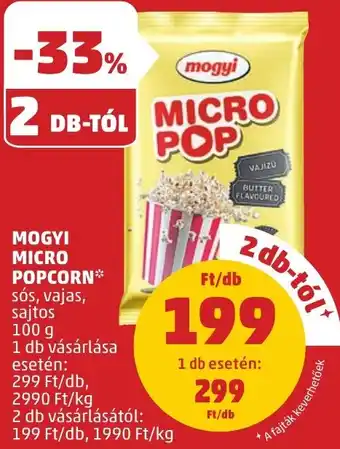 PENNY MOGYI MICRO POPCORN 100g ajánlat