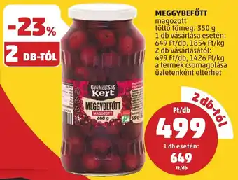PENNY MEGGYBEFŐTT 350g ajánlat