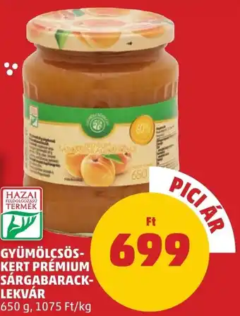 PENNY GYÜMÖLCSÖS KERT PRÉMIUM SÁRGABARACK LEKVÁR 650g ajánlat