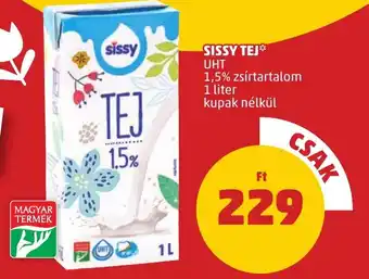 PENNY SISSY TEJ UHT 1,5% 1l ajánlat