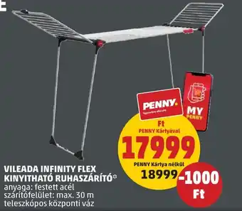 PENNY VILEADA INFINITY FLEX KINYITHATÓ RUHASZÁRÍTÓ 30m ajánlat