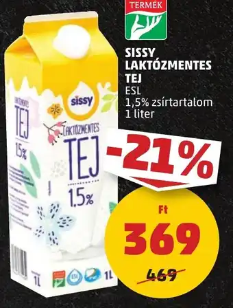SISSY LAKTÓZMENTES TEJ 1,5% 1l