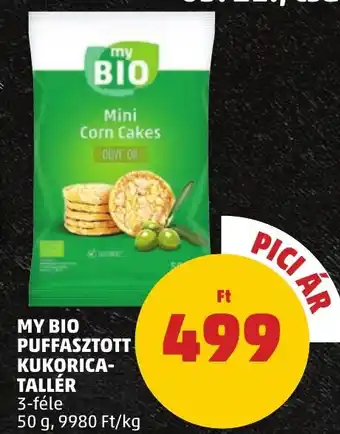 PENNY MY BIO PUFFASZTOTT KUKORICA TALLÉR 50g ajánlat