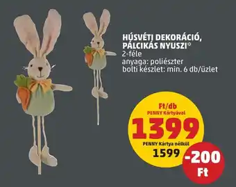 HÚSVÉTI DEKORÁCIÓ, PÁLCIKÁS NYUSZI