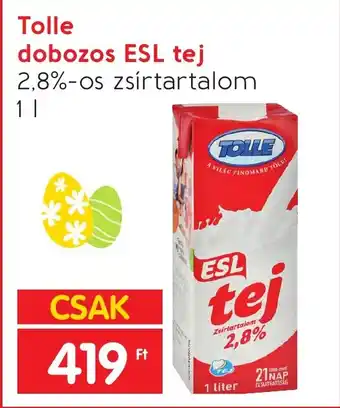 Spar Tolle dobozos ESL tej 1l ajánlat