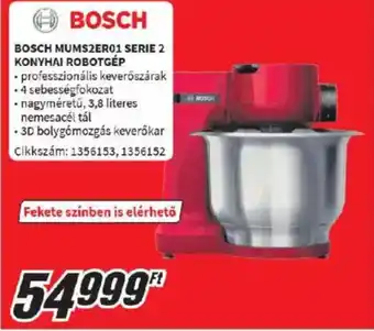 Media Markt BOSCH MUMS2ER01 SERIE 2 KONYHAI ROBOTGÉP ajánlat