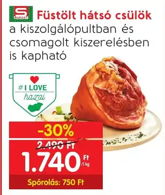Spar Füstölt hátsó csülök 1kg ajánlat