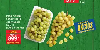 Spar Mag nélküli fehér szőlő csomagolt 500 g ajánlat