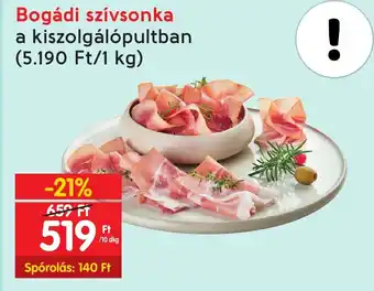 Spar Bogádi szívsonka 10dkg ajánlat