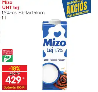 Spar Mizo UHT tej 1l ajánlat