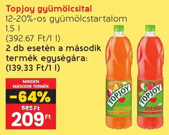 Spar Topjoy gyümölcsital 1,5l ajánlat