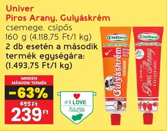 Spar Univer Piros Arany, Gulyáskrém 160g ajánlat