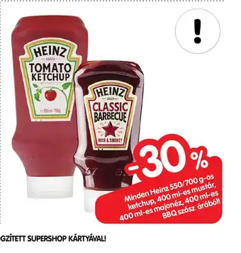 Spar Minden Heinz 550/700 g-os ketchup, 400 ml-es mustár, ajánlat