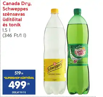 Spar Canada Dry, Schweppes szénsavas üdítőital és tonik 1,5l ajánlat