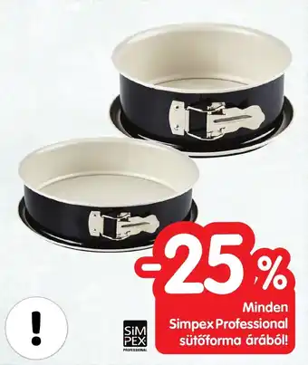 Spar Minden Simpex Professional sütőforma árából ajánlat