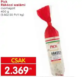 Spar Pick Rákóczi szalámi csomagolt 400 g ajánlat