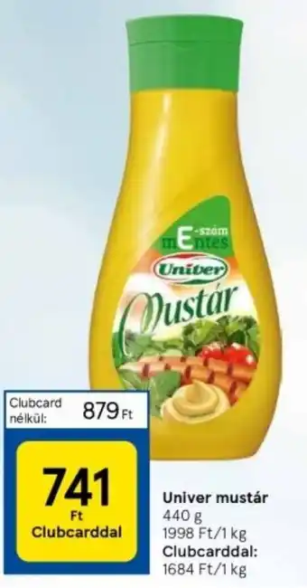 Tesco Univer mustár 440 g ajánlat