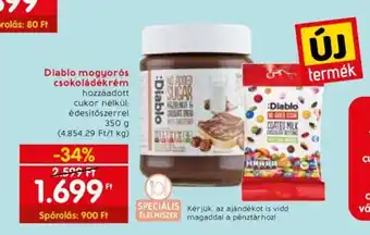 Diablo mogyorós csokoládékrém 350g