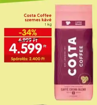 Spar Costa Coffee szemes kávé 1kg ajánlat