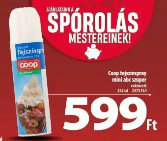 Coop Coop tejszínspray mini abc szuper 242ml ajánlat