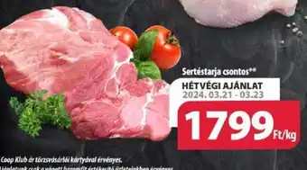 Coop Sertéstarja csontos 1kg ajánlat