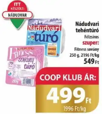 Coop Nádudvari tehéntúró 250g ajánlat