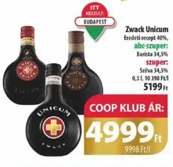 Coop Zwack Unicum 0,5l ajánlat