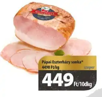 Coop Pápai Eszterházy sonka 10dkg ajánlat
