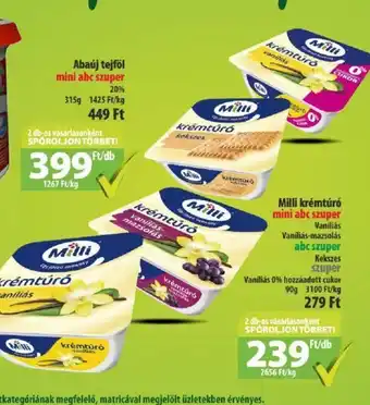 Coop Milli krémtúró 90g ajánlat