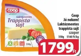 Coop Coop Jó nekem Laktózmentes trappista sajt 350g ajánlat