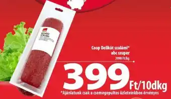 Coop Coop Delikát szalámi abc szuper 10dkg ajánlat