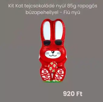 Kit Kat tejcsokoládé nyúl 85g ropogós búzapehellyel - Fiú nyú