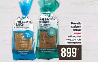 Coop Bauletto szeletelt kenyér 400g ajánlat