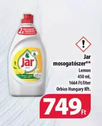 Coop Jar mosogatószer 450ml ajánlat