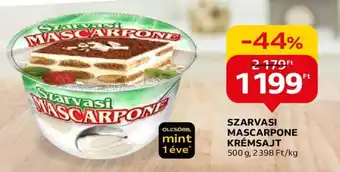 Auchan SZARVASI MASCARPONE KRÉMSAJT 500g ajánlat