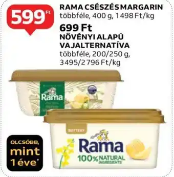 Auchan RAMA CSÉSZÉS MARGARIN 400 g ajánlat