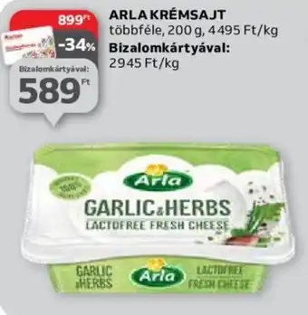 Auchan ARLA KRÉMSAJT többféle, 200 g ajánlat