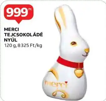 Auchan MERCI TEJCSOKOLÁDÉ NYÚL 120g ajánlat