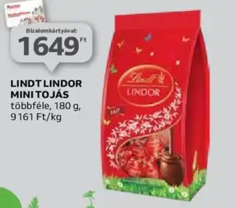 Auchan LINDT LINDOR MINI TOJÁS 180g ajánlat