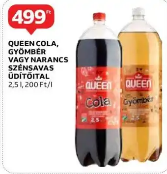 Auchan QUEEN COLA, GYÖMBÉR VAGY NARANCS SZÉNSAVAS ÜDÍTŐITAL 2.5l ajánlat