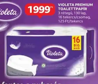 Auchan VIOLETA PREMIUM TOALETTPAPÍR 3 rétegű, 130 lap ajánlat