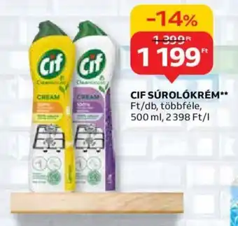 Auchan CIF SÚROLÓKRÉM 500ml ajánlat