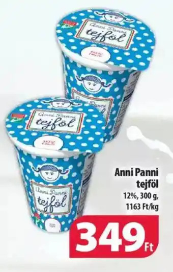 Coop Anni Panni tejföl 12%, 300 g ajánlat