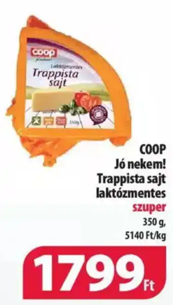 Coop COOP Jó nekem! Trappista sajt laktózmentes 350g ajánlat